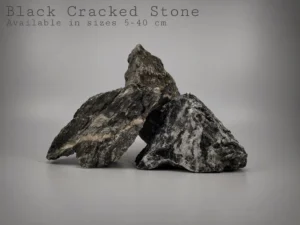 Black Cracked Stone for Landscape